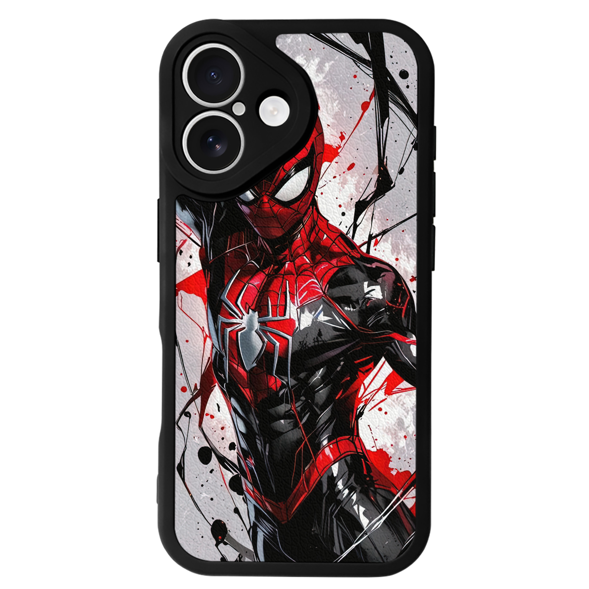 （画像用） Spider Man スパイダーマン 【iPhone 16シリーズ対応】シリコンスマホケース（レザー調） 材質：シリコン